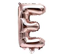 Palloncino a forma di lettera E, in oro rosa, 40 cm, con lettere decorative, per gonfiare l'aria, matrimonio, compleanno, Capodanno, regalo, bambino, pubblicità, vetrina, scatola fotografica, nome