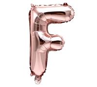 Palloncino a forma di lettera F oro rosa, 40 cm, con lettere decorative, per gonfiare l'aria, matrimonio, compleanno, Capodanno, regalo, bambino, pubblicità, vetrina, scatola fotografica, nome, parola