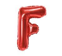 Palloncino a forma di lettera F, rosso, 40 cm, con lettere decorative, per gonfiare l'aria, matrimonio, compleanno, Capodanno, regalo, bambino, pubblicità, vetrina, nome, parola, celebrazione