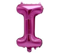Palloncino a forma di lettera I, rosa, 40 cm, con lettere decorative, per riempire l'aria, matrimonio, compleanno, Capodanno, regalo, bambino, pubblicità, vetrina, nome, parola, celebrazione