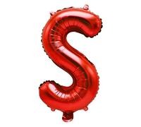 Palloncino a forma di lettera in pellicola, 40 cm, per matrimonio, felice, compleanno, festa, rosso, S