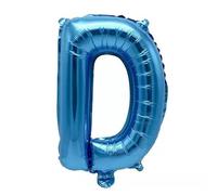 Palloncino a forma di lettera in pellicola, 40 cm, per matrimonio, felice, compleanno, feste, colore blu-D