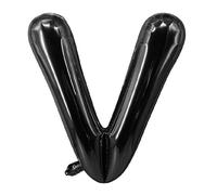 Palloncino a forma di lettera in pellicola, 40 cm, per matrimonio, felice, compleanno, feste, colore nero