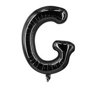 Palloncino a forma di lettera in pellicola, 40 cm, per matrimonio, felice, compleanno, feste, colore nero, G