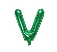 Palloncino a forma di lettera in pellicola, 40 cm, per matrimonio, felice, compleanno, feste, colore verde V