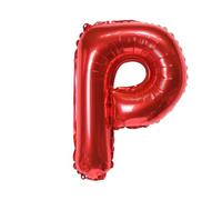 Palloncino a forma di lettera P, rosso, circa 80 cm, con lettere decorative, per gonfiare l'aria, matrimonio, compleanno, Capodanno, regalo, bambino, pubblicità, vetrina, scatola fotografica, nome