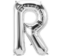 Palloncino a forma di lettera R, argento, circa 80 cm, con lettere decorative, per gonfiare l'aria, matrimonio, compleanno, Capodanno, regalo, bambino, pubblicità, vetrina, scatola fotografica, nome