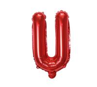 Palloncino a forma di lettera U rosso circa 80 cm - Palloncino con lettere decorative per feste di matrimonio, compleanno, Capodanno, regalo, bambino, pubblicità, vetrina, scatola fotografica, nome