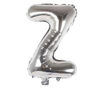 Palloncino a forma di lettera Z, argento, 40 cm, con lettere decorative, per riempire l'aria, matrimonio, compleanno, Capodanno, regalo, bambino, pubblicità, vetrina, scatola fotografica, nome, parola
