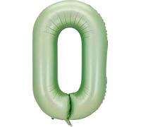 Palloncino a forma di numero 0, grande, 85 cm, riempito con elio o aria, per feste, compleanni, anniversari, celebrazioni, colore: crema