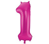 Palloncino a forma di numero 1 magenta - 86 cm