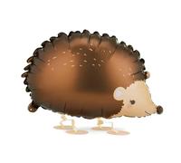 Palloncino a forma di riccio con piccoli piedi, ideale come regalo per bambini, per compleanno, Pasqua, primavera, autunno, dimensioni 58 x 36 cm