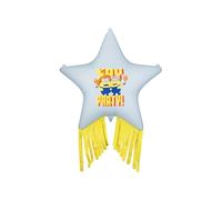 Palloncino a forma di stella Minions 72 cm con frange - Yay Party palloncino a forma di stella per elio o aria - decorazione per feste di compleanno - blu giallo arancione