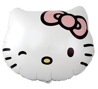 Palloncino a forma di testa di Hello Kitty, 53,3 cm, bianco e rosa, decorazione per feste ad aria o elio