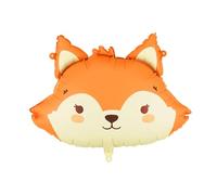 Palloncino a forma di volpe, 57 x 42 cm, per aria o elio, palloncino a forma di volpe, per feste di compleanno dei bambini, feste di animali della foresta, baby shower, palloncini in pellicola come