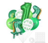 Palloncino a tema dinosauro numero 1, 81 cm, in alluminio, verde, palloncini in lamina di Dino, palloncini per il primo compleanno, decorazione a tema dinosauro per feste di compleanno per bambini