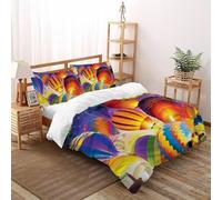 Palloncino ad aria calda Set Di Biancheria Da Letto Arteeee Copripiumino 2 Pezzi Comfort Fibra Ultra-fine Per Coppia Adulti Doppia Con 2 Federe King(220x240cm)