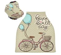 Palloncino Bici Rosa Felice Passeggino Tettoia Copri Seggiolino Copertura Infermieristica Auto per Bambini per L'Allattamento Al Seno Morbido Traspirante Elastica Tettuccio