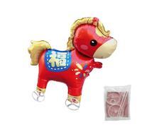 Palloncino con cavallo che cammina - Palloncino con cavallo 50x50x15 cm | a dondolo 3D Capodanno Compleanno Laurea Giocattolo per bambini Outdoor Indoor Celebration Fun 2026