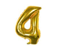 Palloncino con numeri da 101 cm, 1 palloncino grande in lamina d'oro e argento, 101 cm, colore viola lavanda, per bambini, ragazzi, ragazze, decorazione per feste di 6° compleanno (oro, 4)