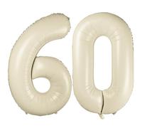 Palloncino da 40 pollici color crema bianco con numeri 60 crema bianco palloncino 60° compleanno decorazione beige palloncino numero 60 gigante palloncino 60 festa matrimonio compleanno bambini