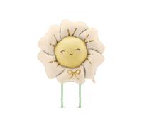 PartyDeco Palloncino a forma di fiore – Beige chiaro 80×80 cm a elio con gambe e cannuccia per feste