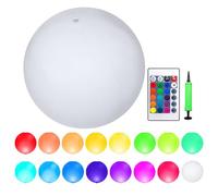 Palloncino da spiaggia gonfiabile a LED al buio, palla da piscina gigante con telecomando, giocattolo da spiaggia per piscina all'aperto, giocattoli acquatici galleggianti per giochi notturni | Decor
