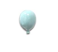 Palloncino Decorativo in Ceramica - Rosa o Celeste o Bianco - Scultura Elegante e Giocosa per la Casa - Finitura Lucida 15x11x9 cm - Idea Bomboniera, Regalo, Arredo Casa, Festa di Benvenuto (Celeste)