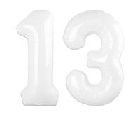 Palloncino digitale a forma di numero 13, 101 cm, in Mylar, per 13 palloncini, per feste di compleanno, anniversario di matrimonio, decorazioni per feste