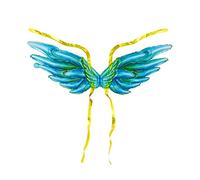 Palloncino Fairy Wing Halloween Party Cosplay - Angelo Farfalla - Costume Festival Rave-Stage Puntelli Ali Bacchetta Principessa Costume per bambine adulte per ragazze