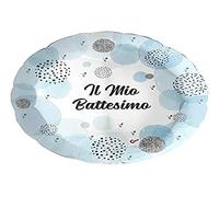 Palloncino foil balloon mylar round tondo (46cm, 18'') Battesimo, azzurro