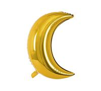 Palloncino foil Mylar a forma di LUNA colore ORO 60 cm