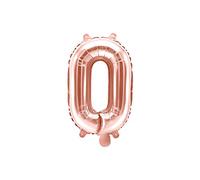 Palloncino FOIL MYLAR ROSA GOLD lettera O cm 35