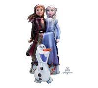 Palloncino Frozen 2 Elsa, Anna e Olaf mega shape 58" (147cm) in mylar, 1pz.