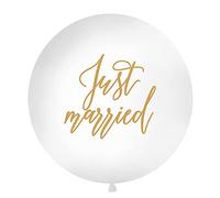 PartyDeco Palloncino gigante Just Married 1 mt