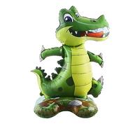 Palloncino gonfiabile 3D verde coccodrillo, circa 60 x 38 cm, perfetto per compleanni di bambini, decorazioni per feste, eventi a tema animali, divertenti sorprese