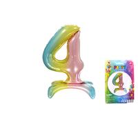 Palloncino gonfiabile a forma di numero 4 Arcobaleno