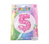 Palloncino gonfiabile numero 5 rosa