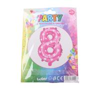 Palloncino gonfiabile rosa numero 8