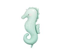 Palloncino grande in lamina di alluminio a forma di cavalluccio marino, 96 cm, decorazione per feste a tema sirena e sotto il mare