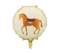 Palloncino rotondo a forma di cavallo, mix di colori, 45 cm, aria ed elio, riutilizzabile