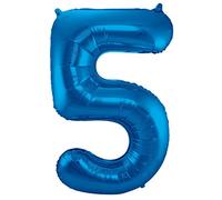 Palloncino in alluminio blu numero 5 - 86 cm
