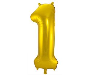 Palloncino in alluminio dorato numero 1 - 86 cm