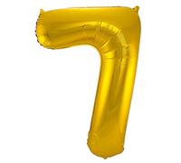 Palloncino in alluminio dorato numero 7 - 86 cm