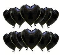 Palloncino in alluminio nero a forma di cuore da 18 pollici, ideale per decorazioni per proposte di matrimonio, decorazioni per appuntamenti, decorazioni per matrimoni, decorazioni per festival, ecc.,
