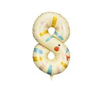 Palloncino in alluminio serpente numero 8 - Multicolore