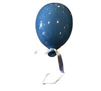 Palloncino in Ceramica da Parete, Fatto a Mano, da Appendere, 20 cm (Azzurro)