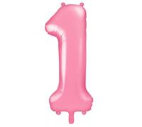 Palloncino in foil mylar numero UNO 1 ROSA da 86 cm