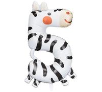 Palloncino in foil numero 5 - zebra 42 × 81 cm