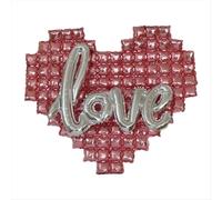 Palloncino in lamina a forma di cuore con sfondo a parete e lettere d'amore B